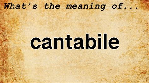 Cantabile Meaning Music: A Symphony of Unrelated Thoughts